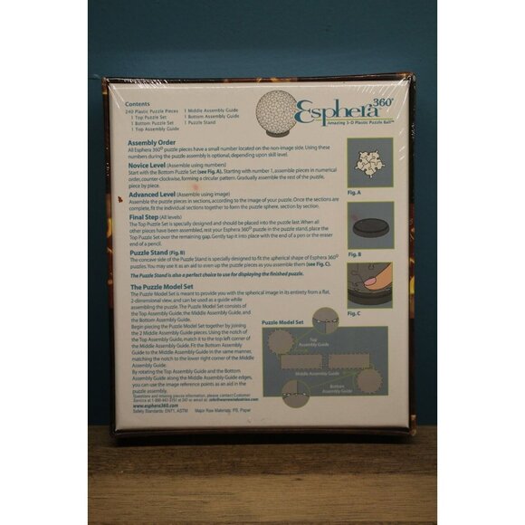 Factory Sealed 240 Piece Esphera Globe Puzzle-The Davinci Code-Glow in the dark - Picture 2 of 4